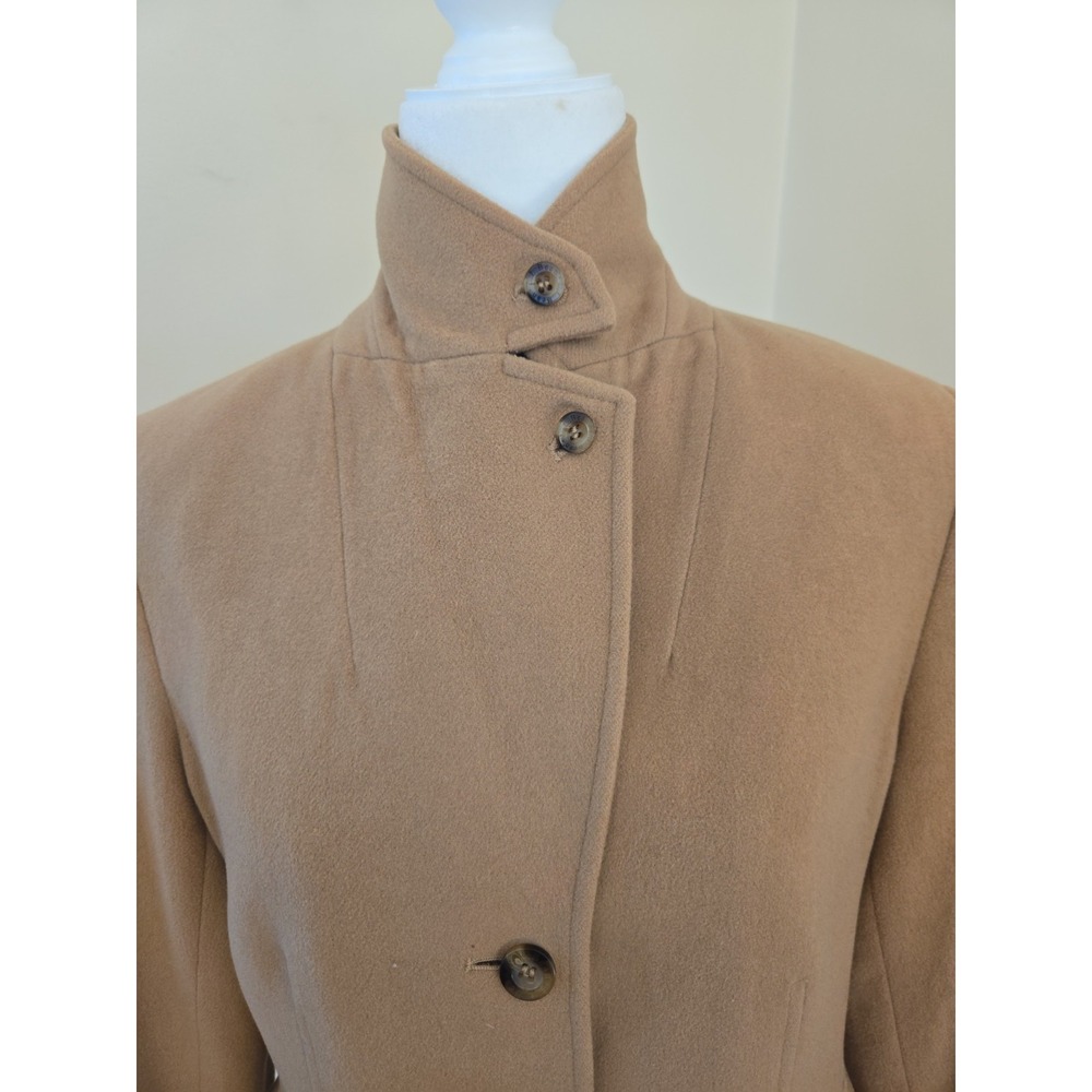 LL Bean Ladies Blazer Camel Wool/Angora Blend Two-Button Collegiate Med Reg - Picture 10 of 15